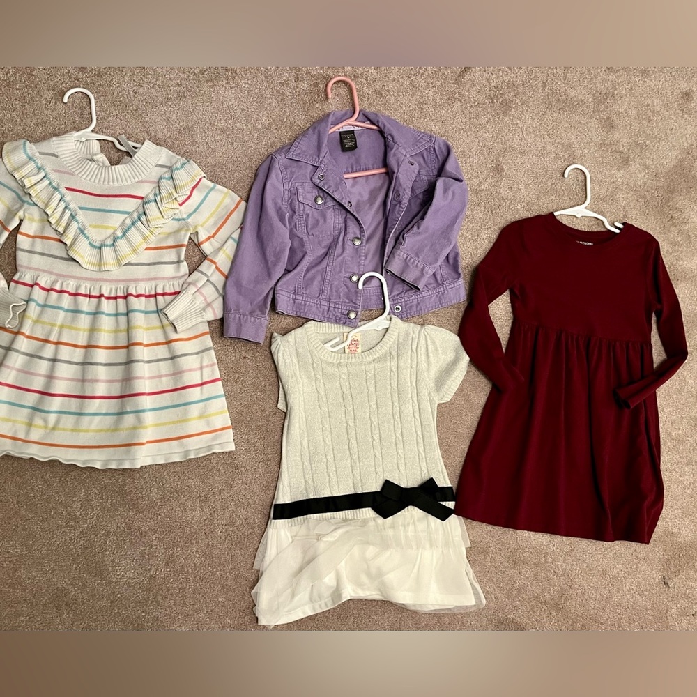 Janie and Jack dress plus winter group! Dress is size 6